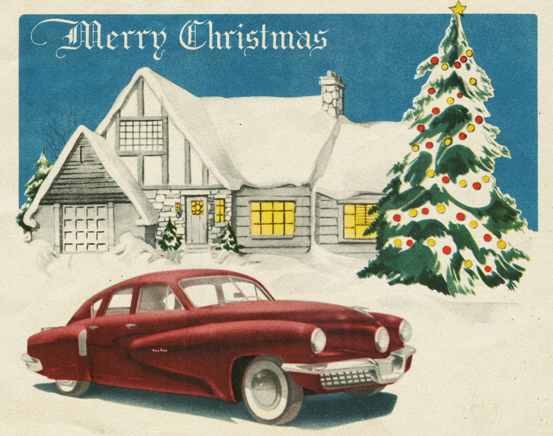 old christmas card