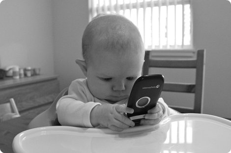 baby on phone