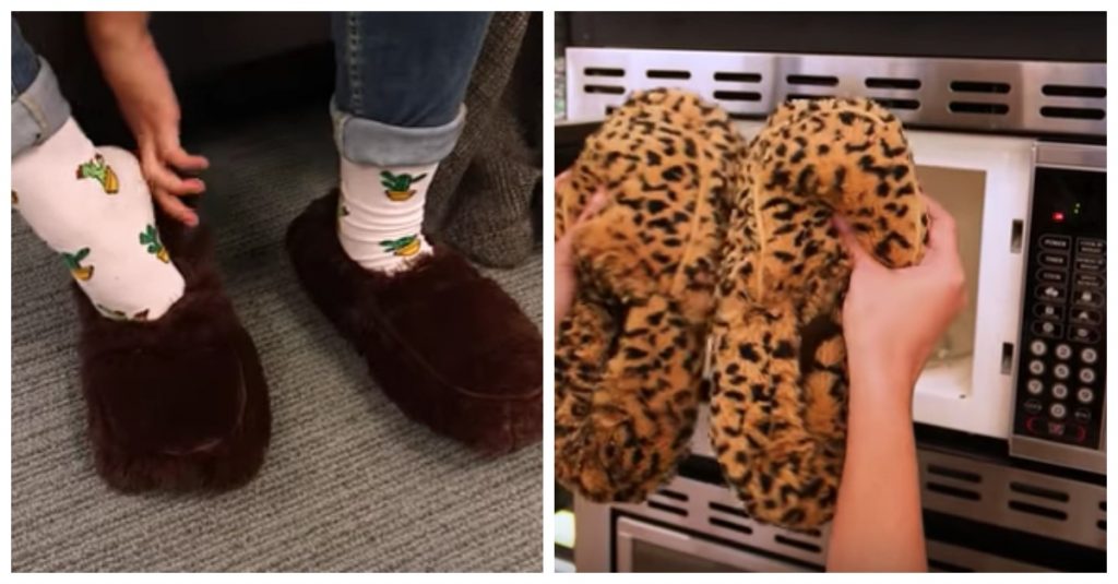mens microwavable slippers