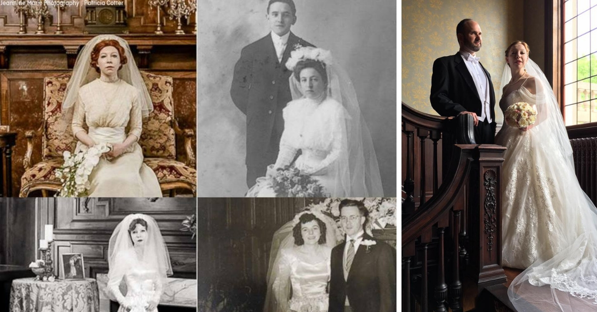 Bride Wears 4 Generations Of Family Wedding Dresses For A Stunning Photo Shoot