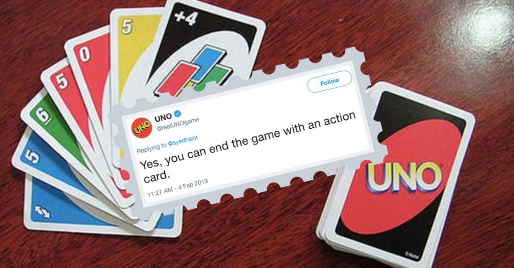 UNO Has Confirmed That You Can End The Game With An Action Card