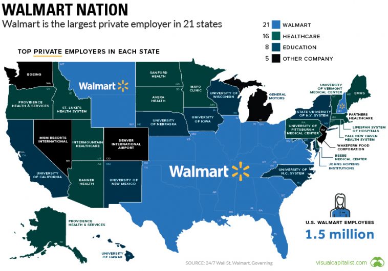 Find Out Which Company Is The Largest Employer In Your State