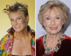 Cloris Leachman in The Facts of Life and today