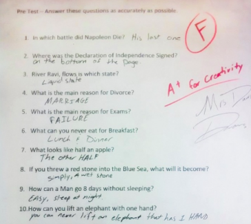 12 Young Students Whose Test Answers Are Too Hilarious For Words