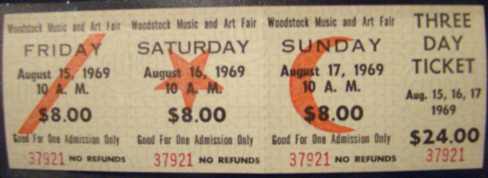 woodstock ticket 