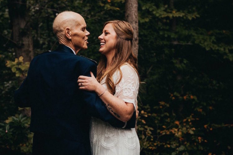 bride dancing with dying father