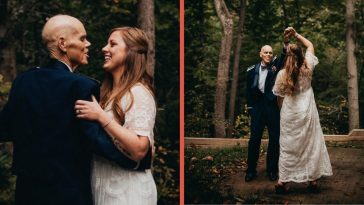 bride dances with dying father