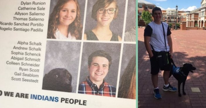 service dog earns spot in yearbook