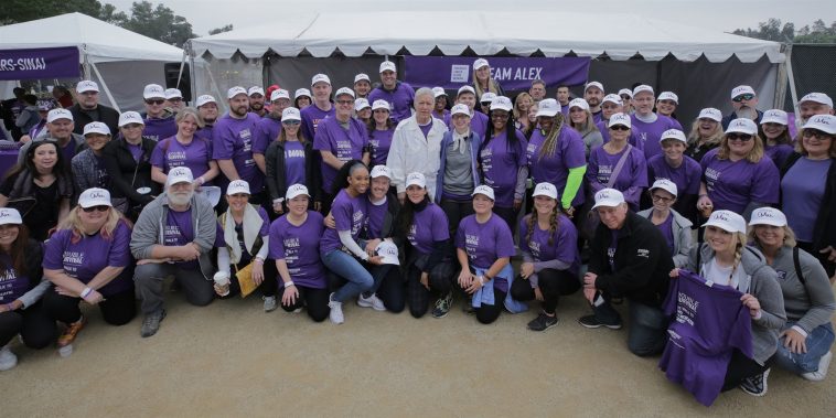 Alex Trebek with pancreatic cancer survivors