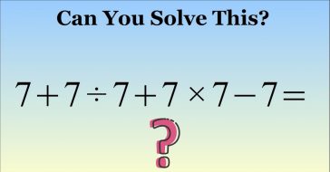 can you solve this math problem of only 7s_