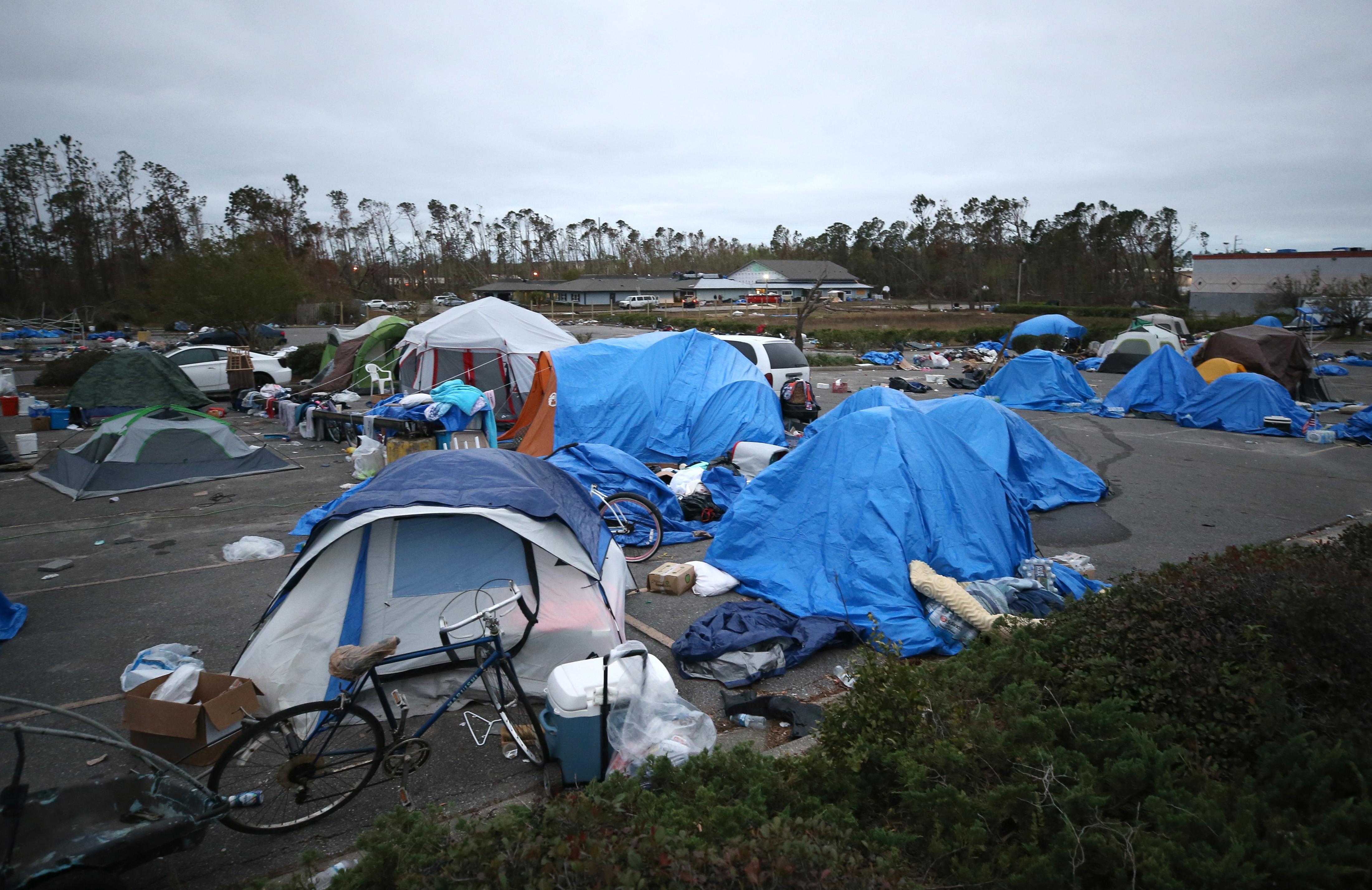 tent city hurricane michael