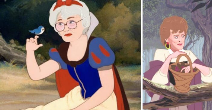 Artist Alicia Herber transformed Golden Girls into Disney Princesses
