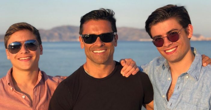 Kelly Ripa posted a throwback of her husband and lookalike sons