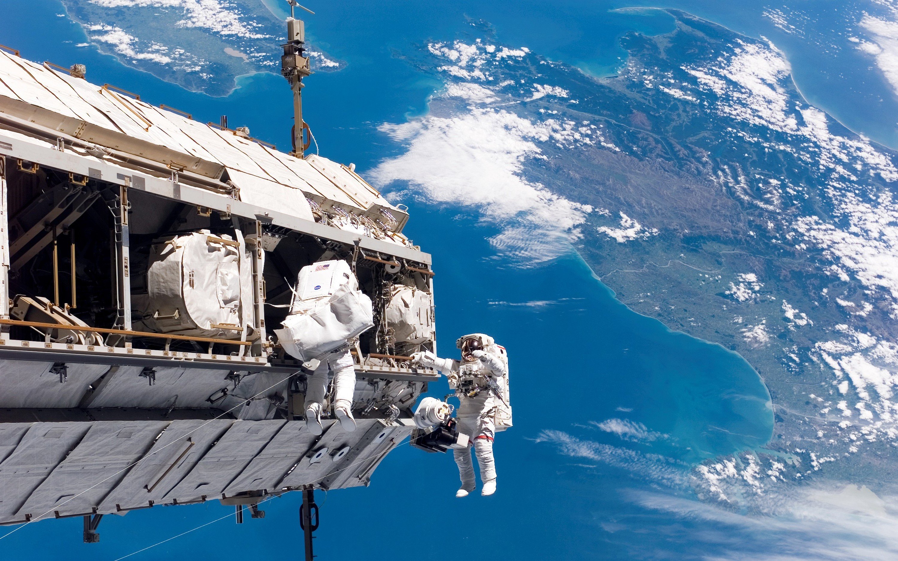 Astronauts at the International Space Station