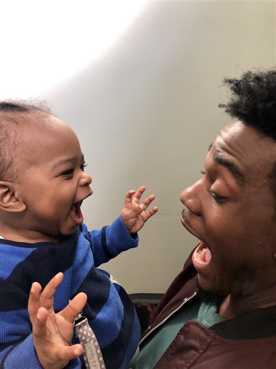 Comedian DJ Pryor and his son Kingston