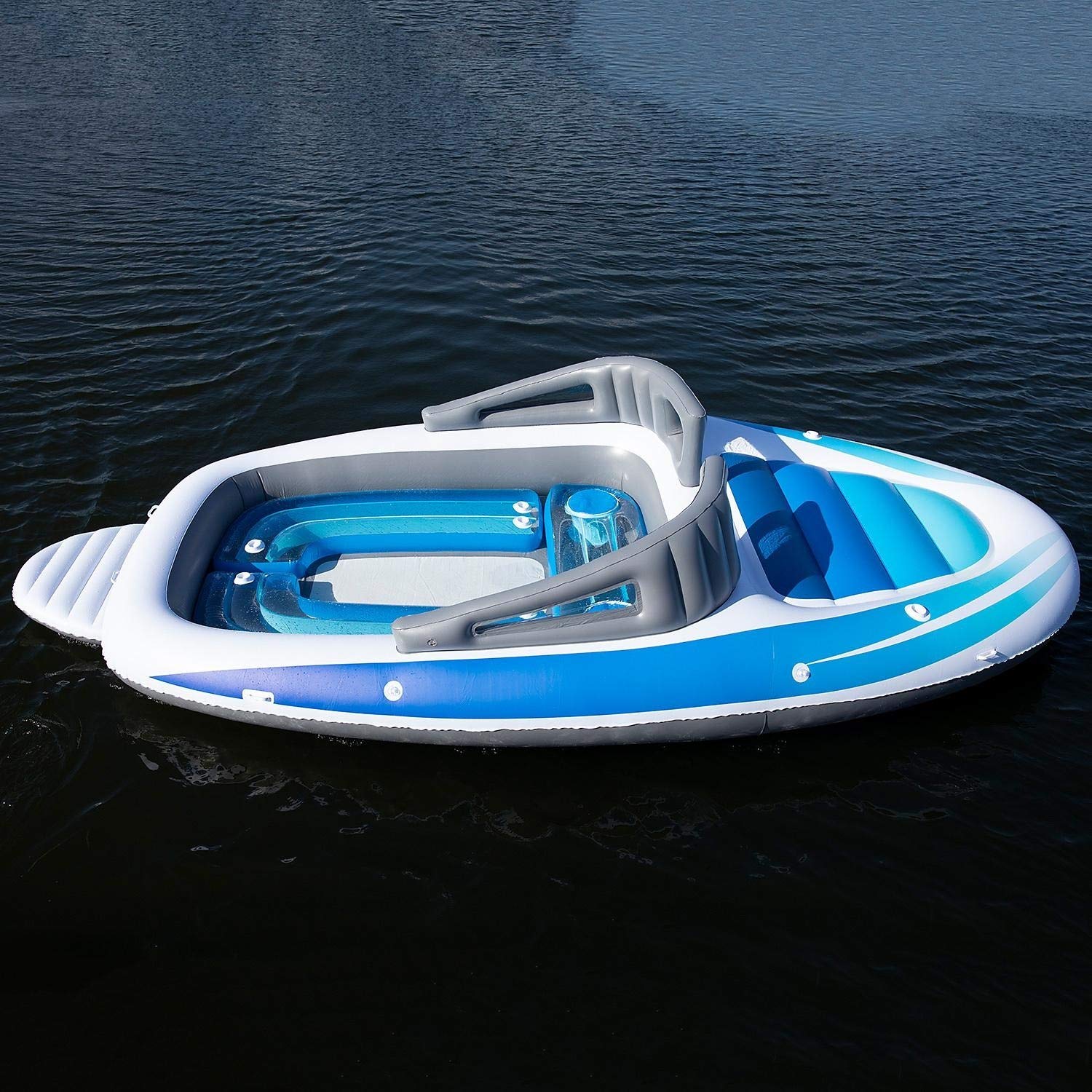 amazon is selling a small boat-sized pool float for six people