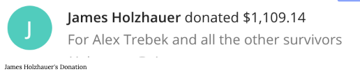 James Holzhauer's donation