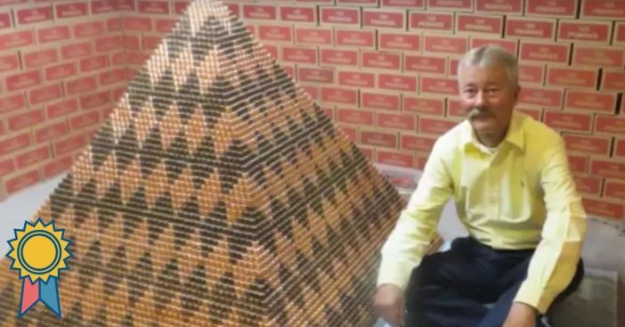 largest pyramid made of pennies