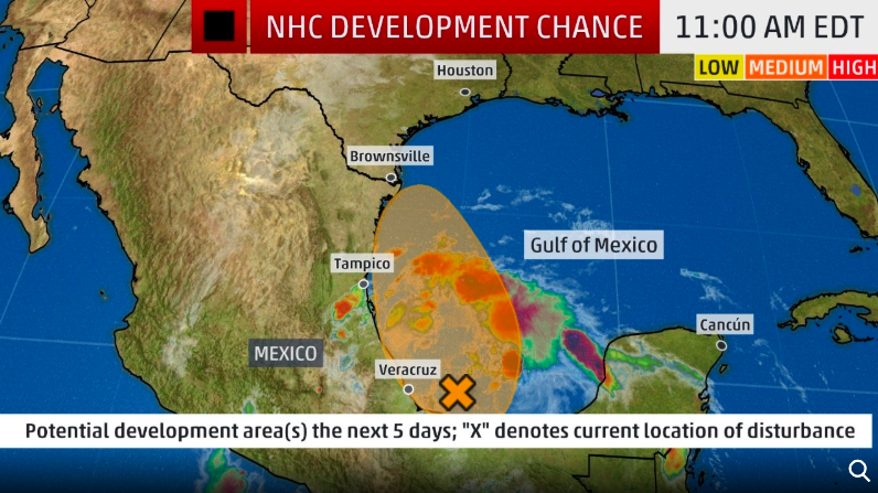 Potential storm development 