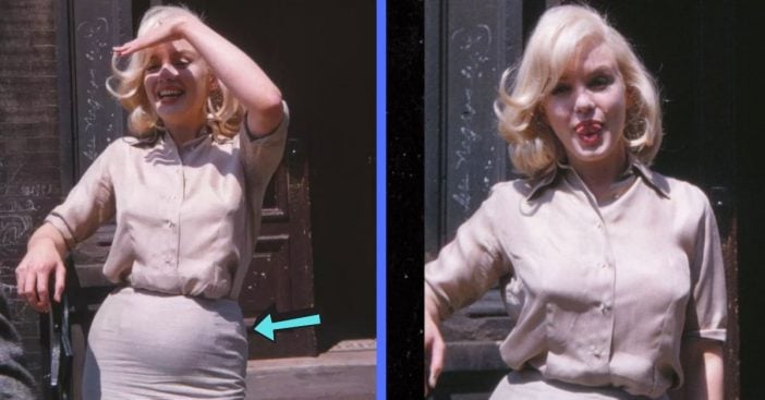 rare photos of an alleged pregnant marilyn monroe