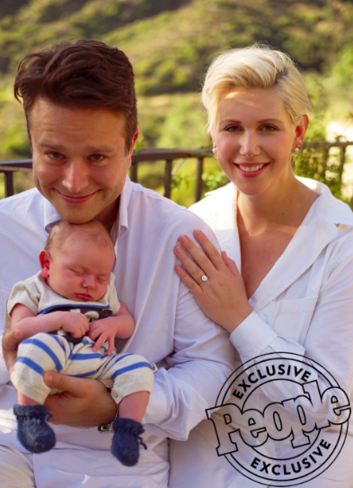 Zak Williams, his newborn son, and Olivia June