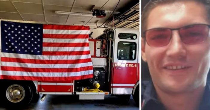 A color blind firefighter teared up at the sight of the American Flag in color