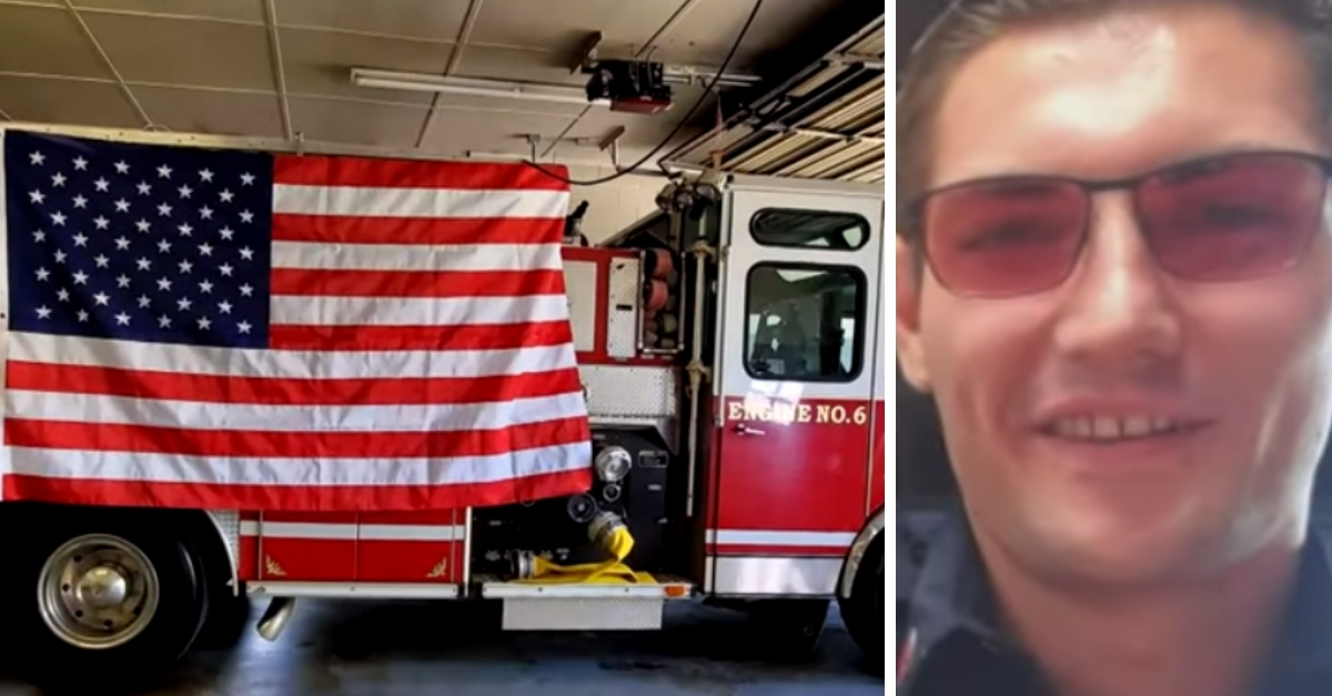 Color-Blind Firefighter Tears Up Seeing American Flag In Color