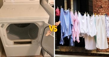Machine drying versus air drying