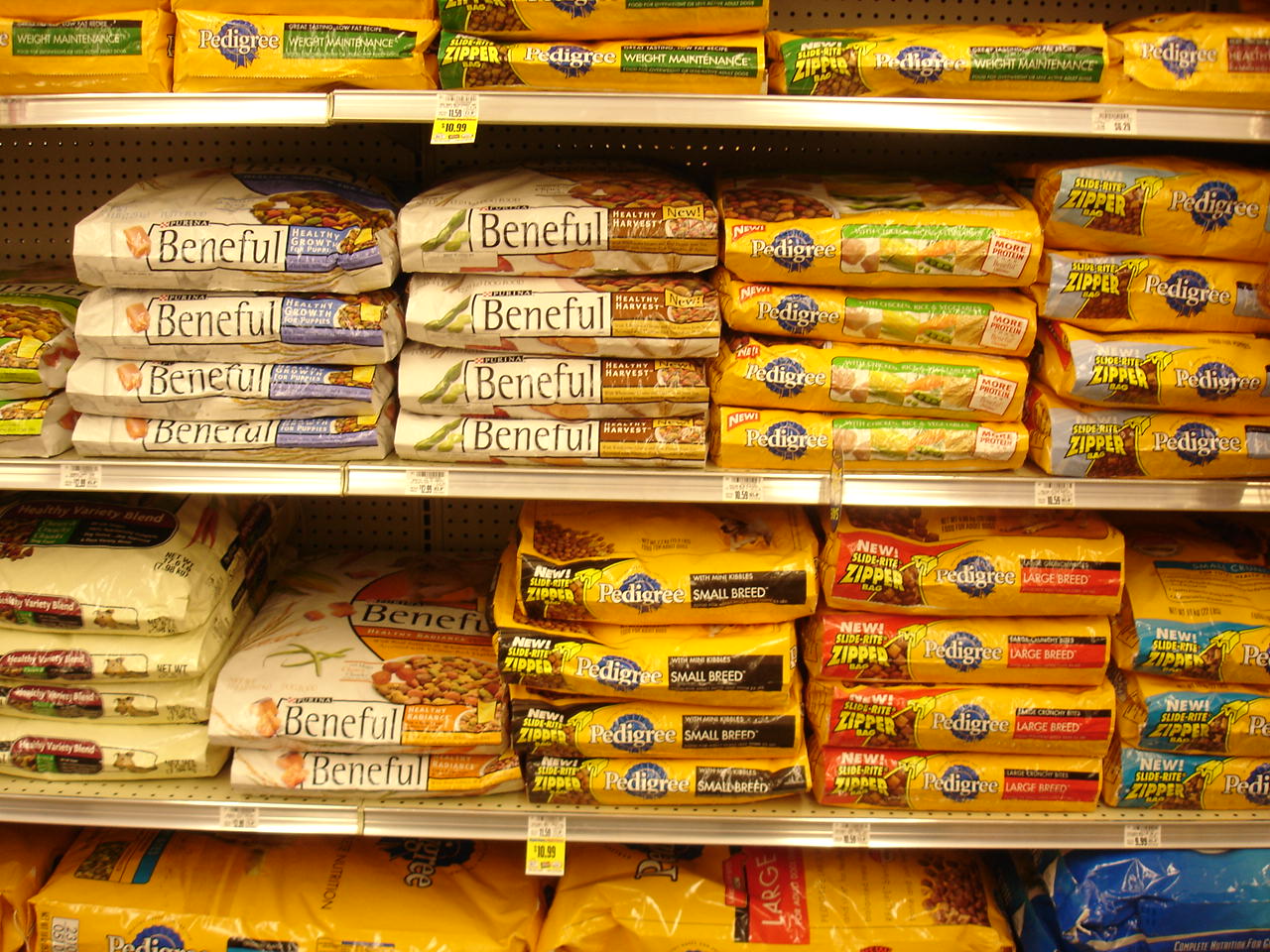 dog food on shelf