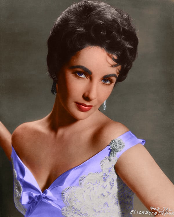 elizabeth taylor purple dress