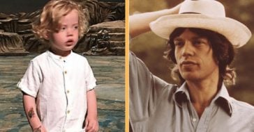 mick jaggers 2-year-old son looks just like him