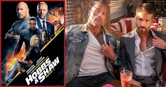 Dwayne Johnson & Ryan Reynolds Show Off Matching Tattoos In A New 'Hobbs & Shaw' Photo