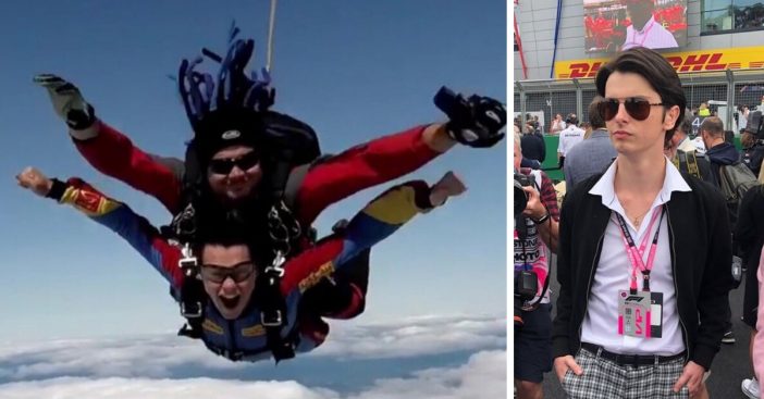 Michael Douglas and Catherine Zeta Jones son Dylan goes skydiving and they find out from Instagram