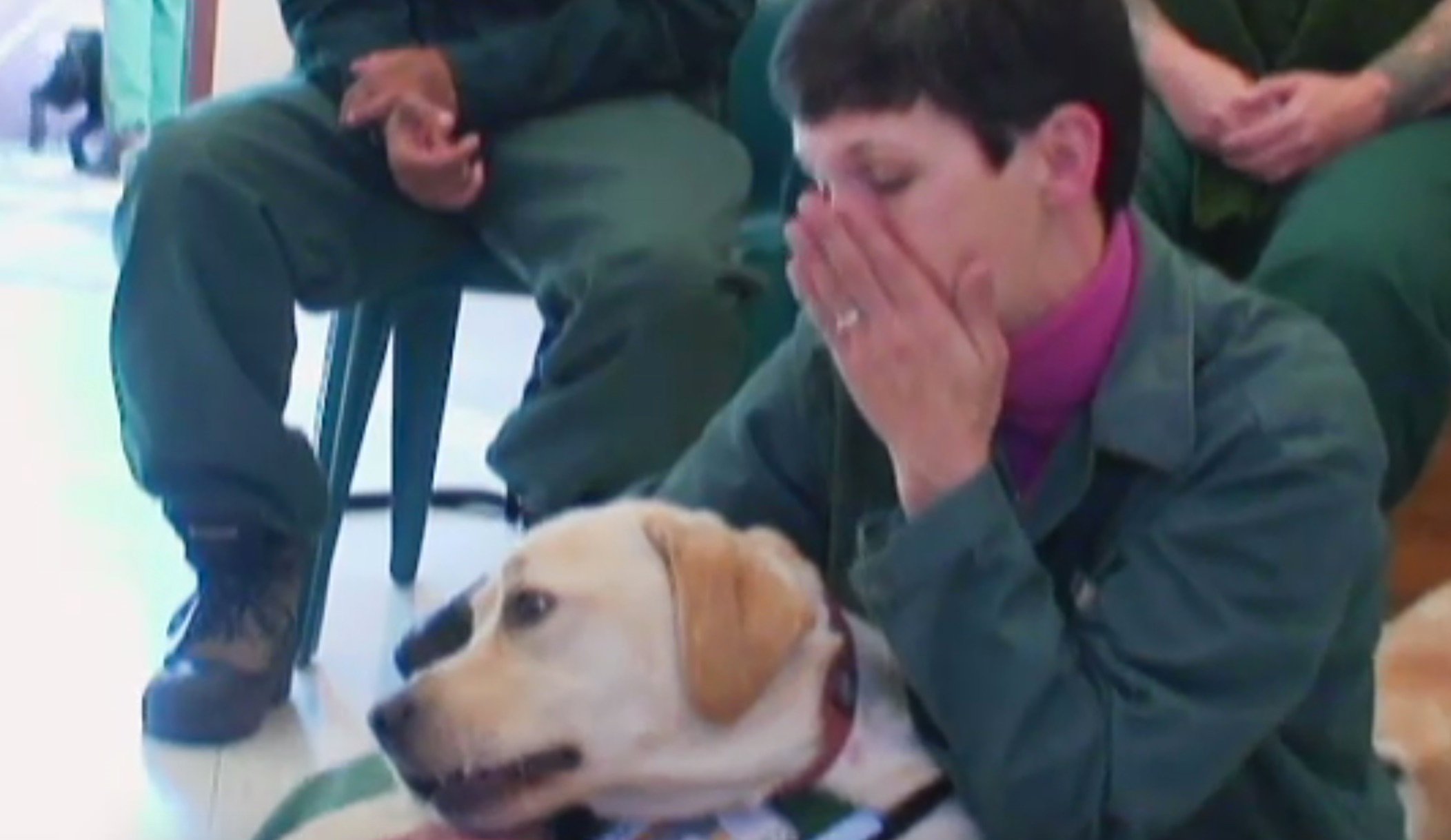 Disabled Veteran Meets The Woman Who Helped Train His Service Dog