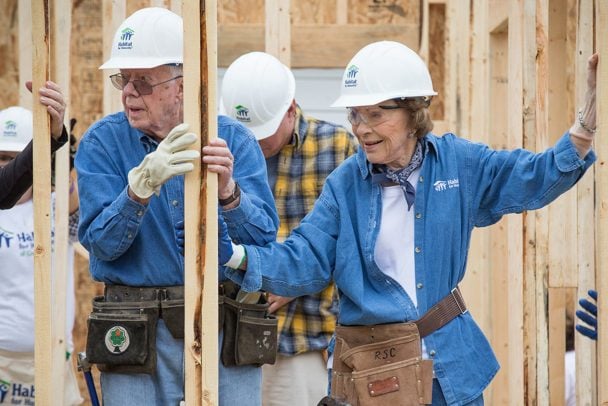 Jimmy Carter Building Houses For The Poor Just Months After Hip Surgery