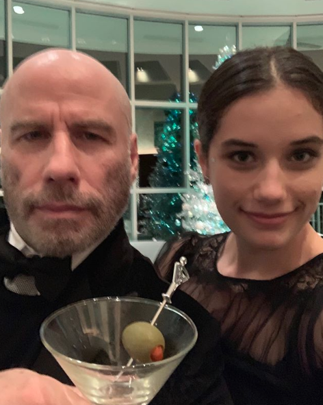 John Travolta and daughter Ella on New Years 2019