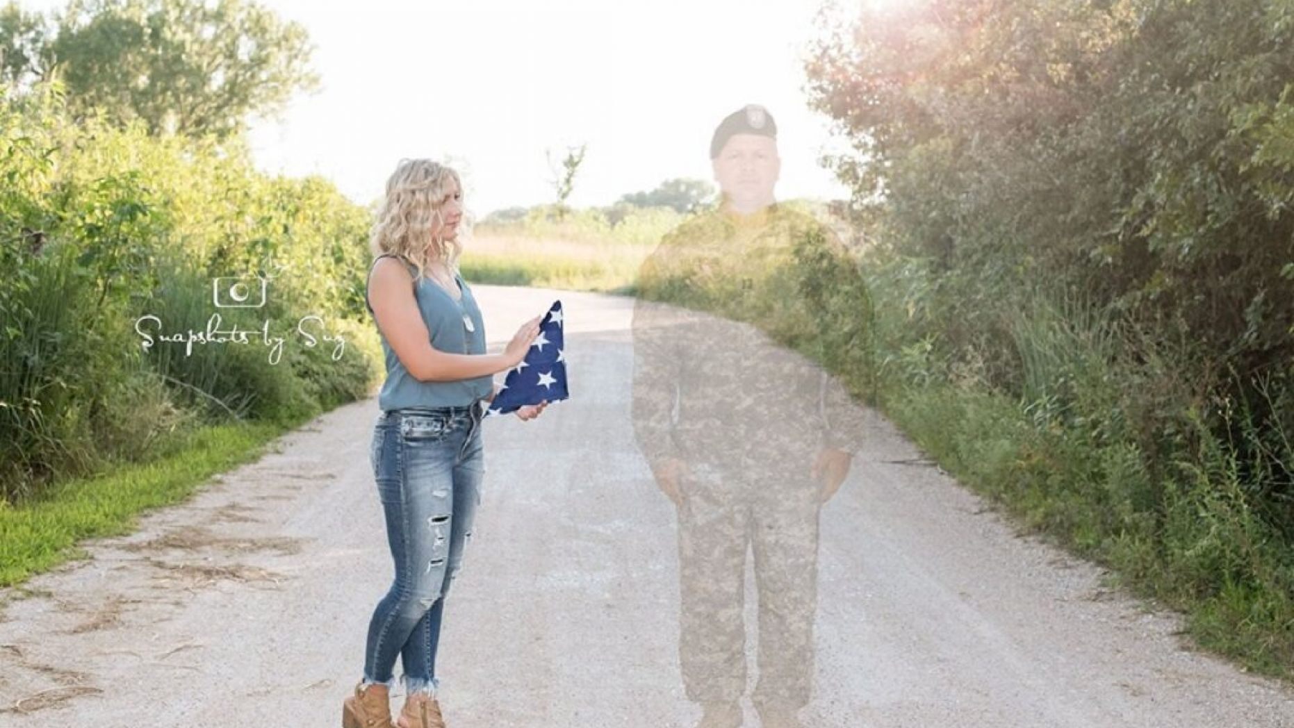 teen honors deceased father with angel graduation photo