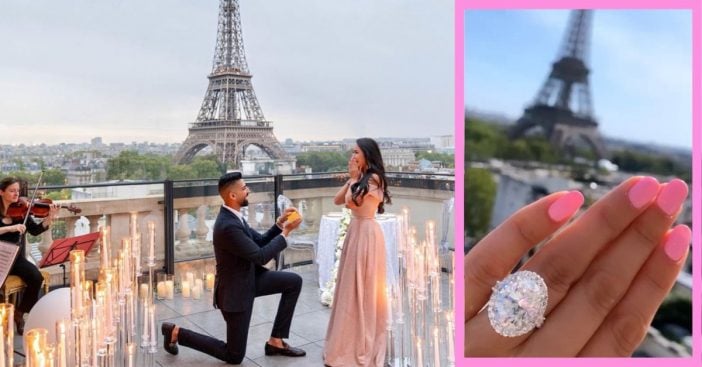Dhar and Laura ended an elaborate proposal with an equally grand ring