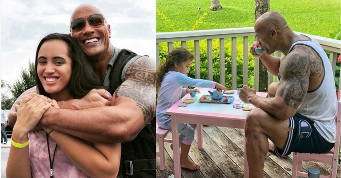 Dwayne Johnson and daughter Jasmine