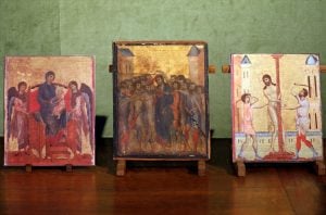 The trio of Cimabue paintings may be reunited