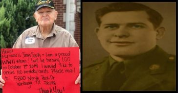 World War II Veteran Requests 100 Cards For 100th Birthday — He Got Much More Than That!