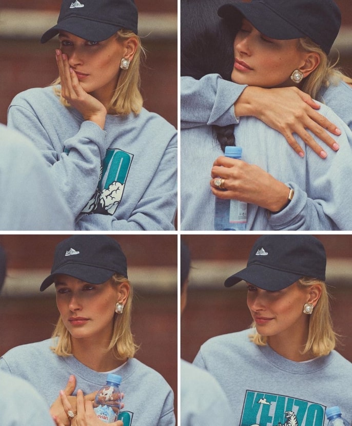 hailey bieber princess diana vogue photo shoot 