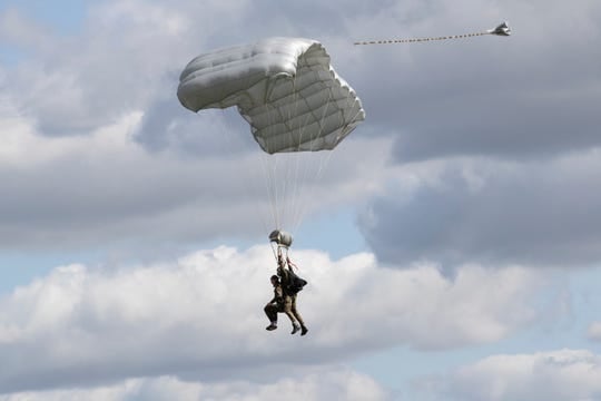 tom rice d-day veteran parachuting in the netherlands