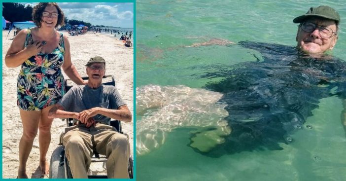 93-Year-Old Florida Man Experiences The Beach For The First Time