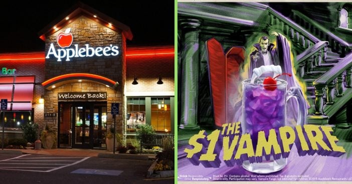Applebees unveils the new one dollar drink of the month called a vampire