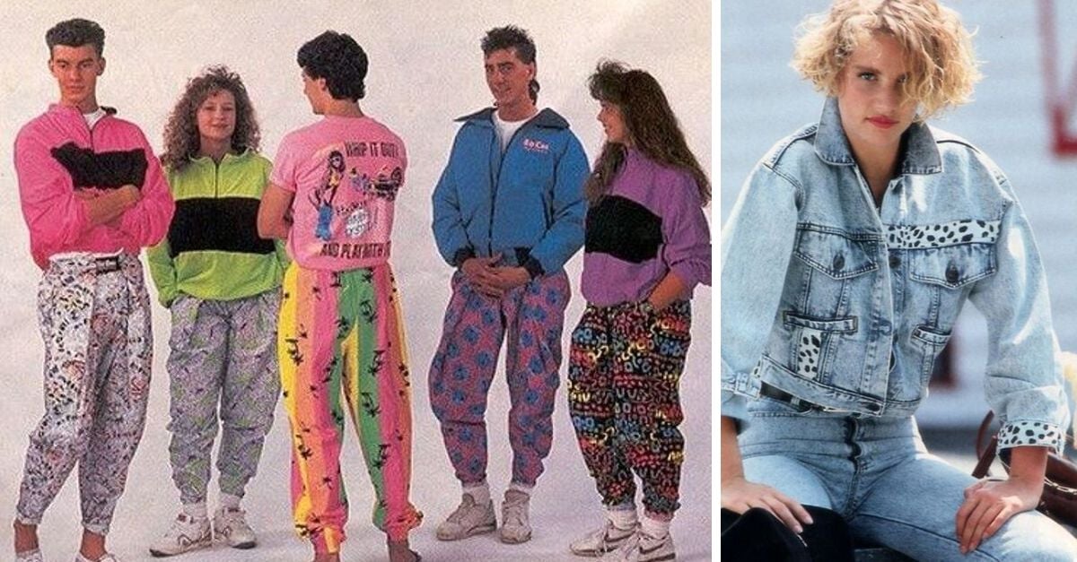 80s jean jacket look