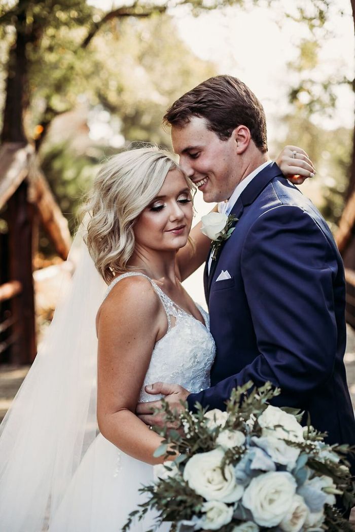 bride has grandmas as flower girls