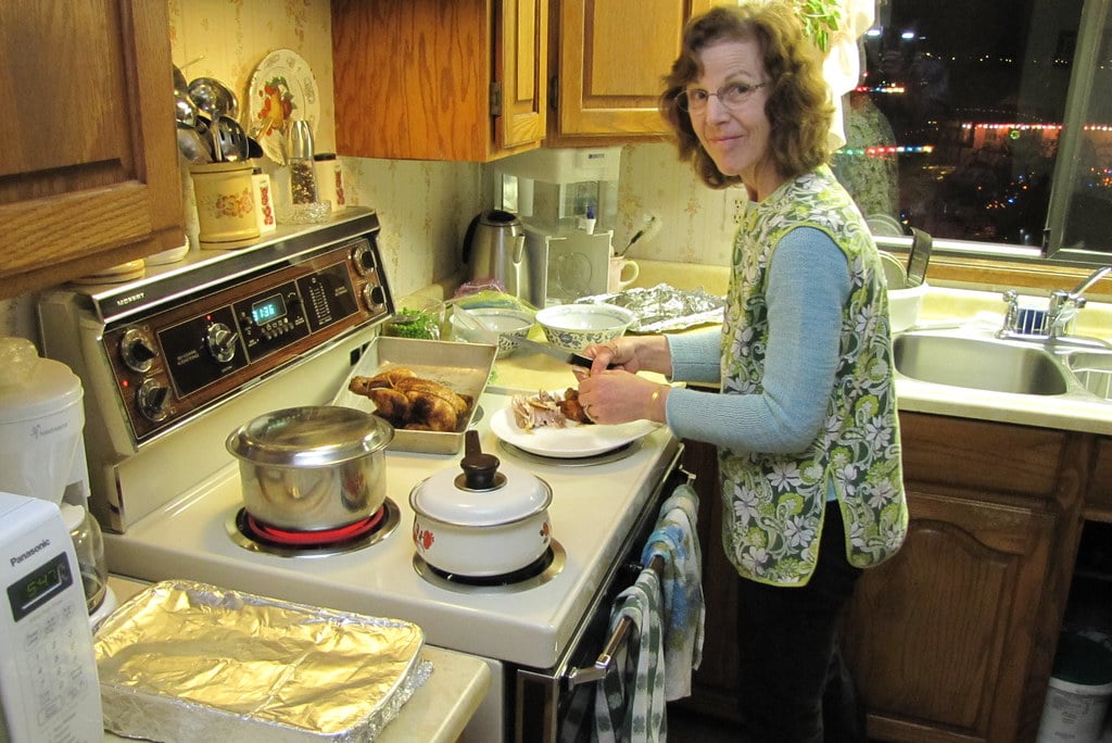 grandma cooking in the kitchen