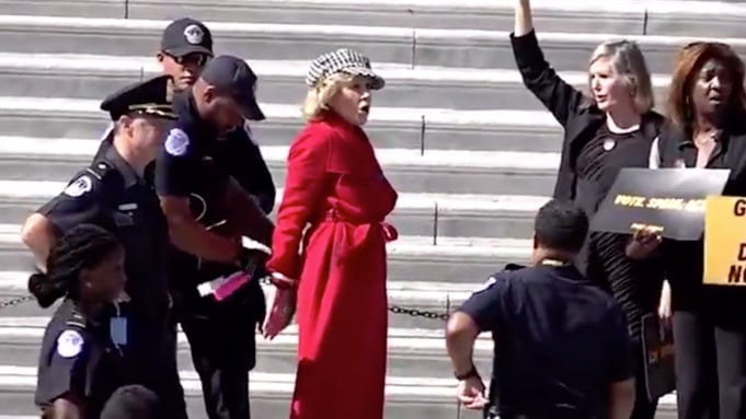 jane fonda arrested at climate change protest