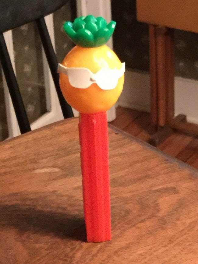 crazy head pineapple pez dispenser 